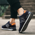 Men Casual Light Suede Leather Sneakers Classical Running Comfortable Outdoor Breathable Flat Jogging Sport Shoes